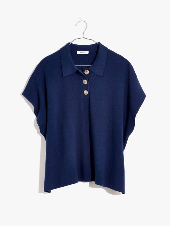 Madewell Sweaters - Madewell Navy Irwin Polo Sweater Tee
